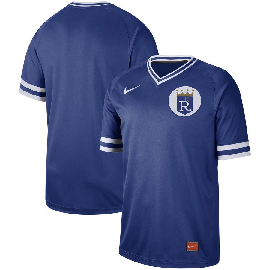 2019 Men MLB Kansas City Royals blank blue Nike Cooperstown Collection Jerseys->cincinnati reds->MLB Jersey